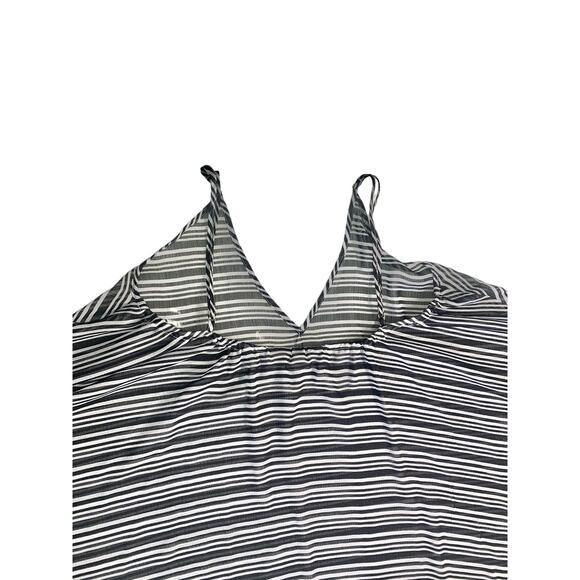 Handkerchief Style Women Dress Striped Sleeveless Swimsuit Bathing Suit Cover Up - Picture 10 of 11